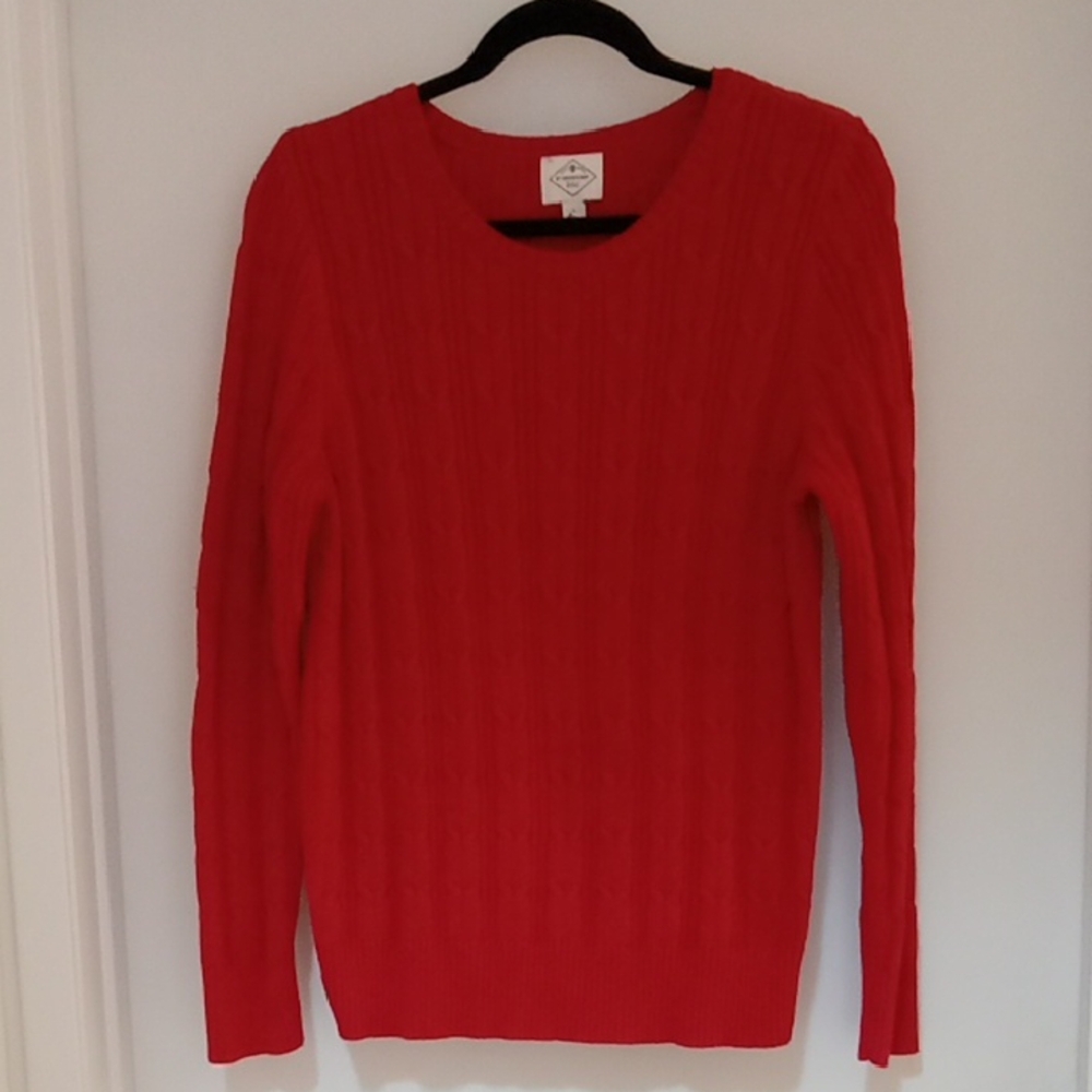 St. John's Bay Red Long Sleeved Sweater Size Large
